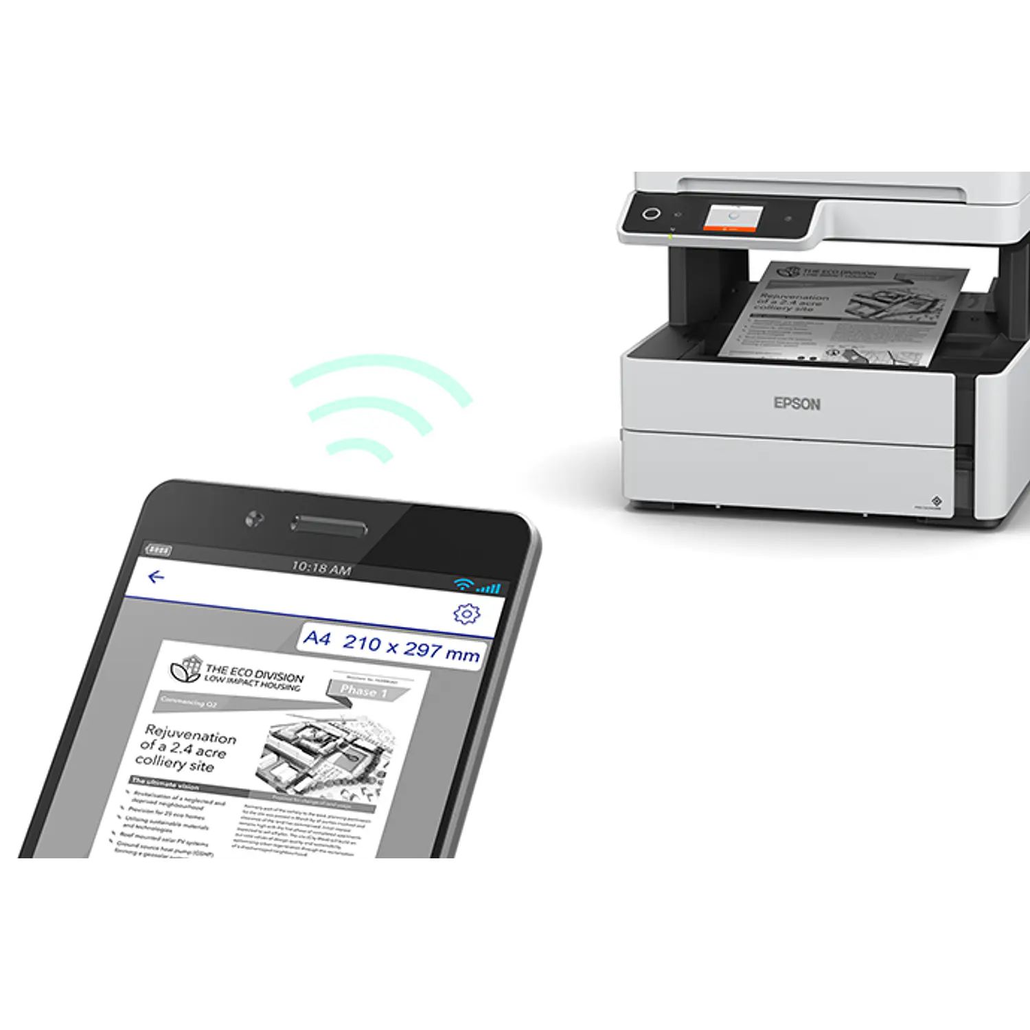 Epson EcoTank M3170, Multifuncional Monocromática, 20 ppm, Dúplex, ADF, Fax, Wi‑Fi 5