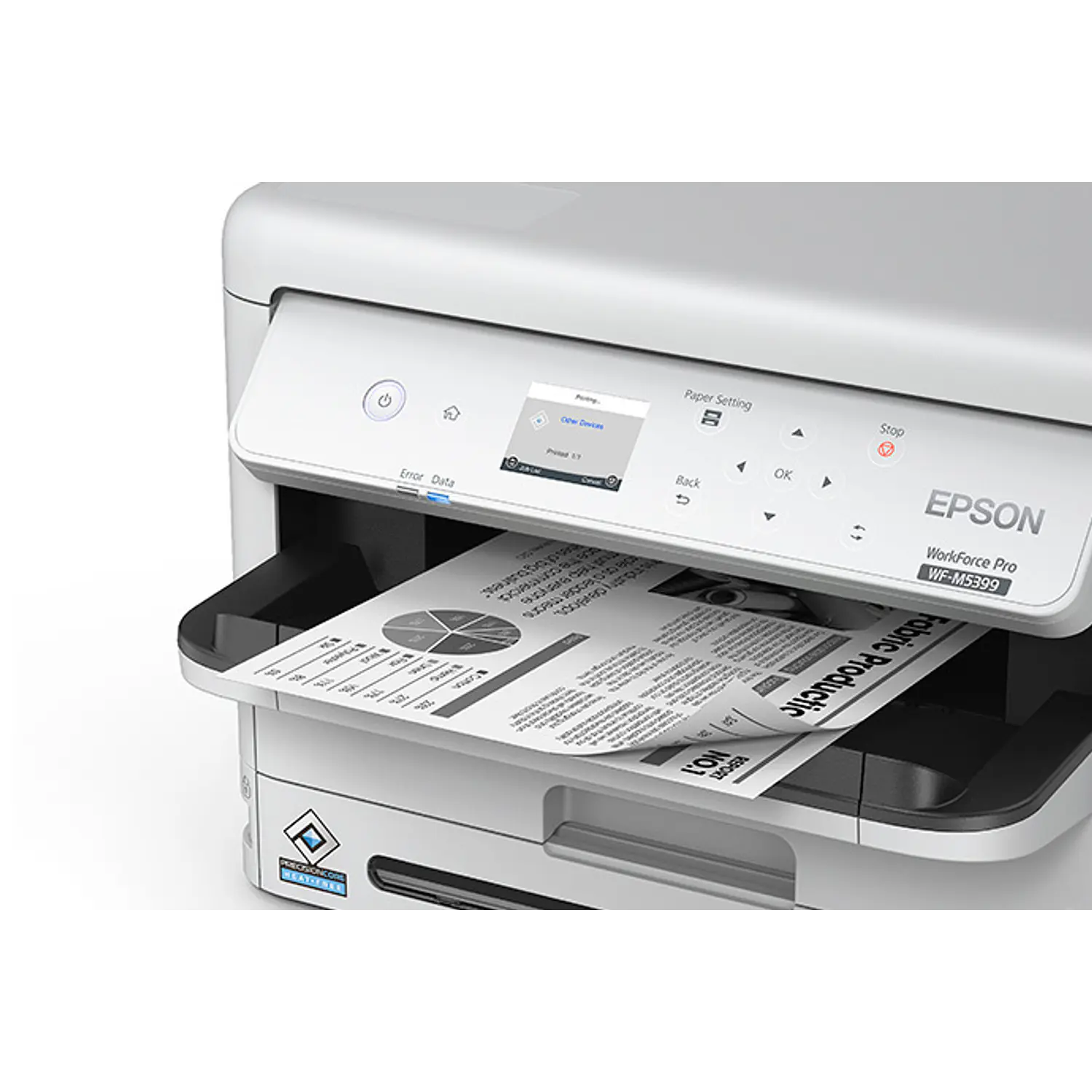Epson WorkForce Pro WF-M5399, Impresora Monocromática 25 ppm, Wi-Fi, Dúplex, PCL/PS 5