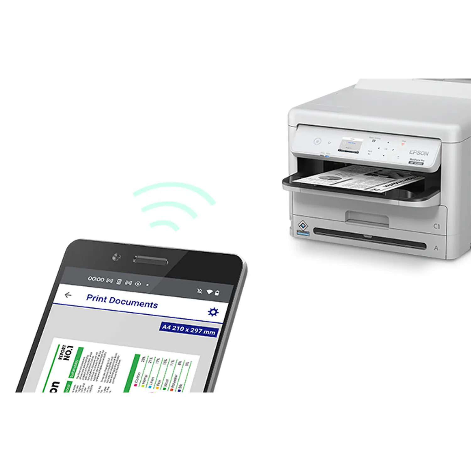 Epson WorkForce Pro WF-M5399, Impresora Monocromática 25 ppm, Wi-Fi, Dúplex, PCL/PS 9