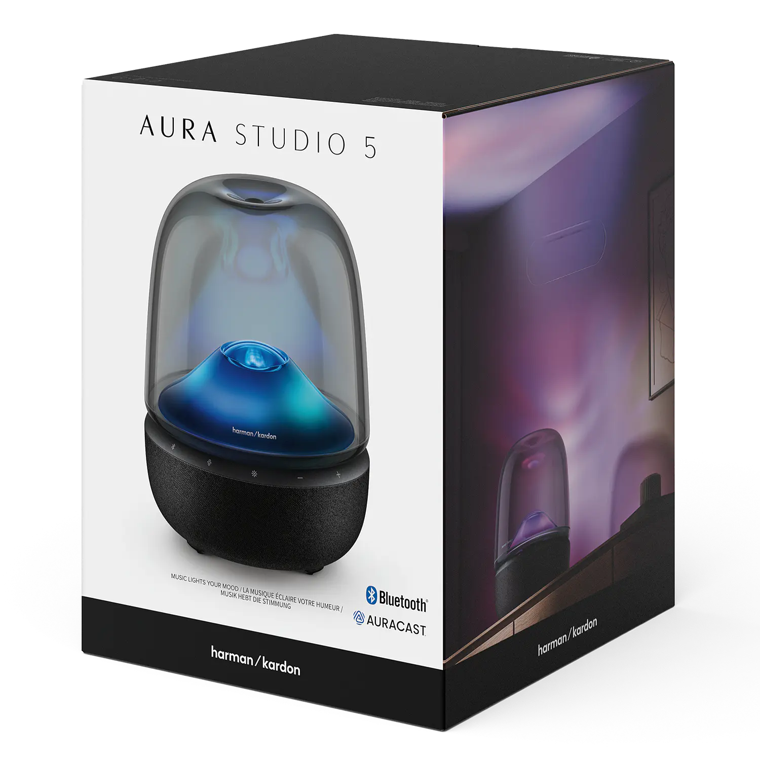 Harman Kardon Aura Studio 5, Parlante Bluetooth 5.4, 160W RMS, Luces 360, Negro 11