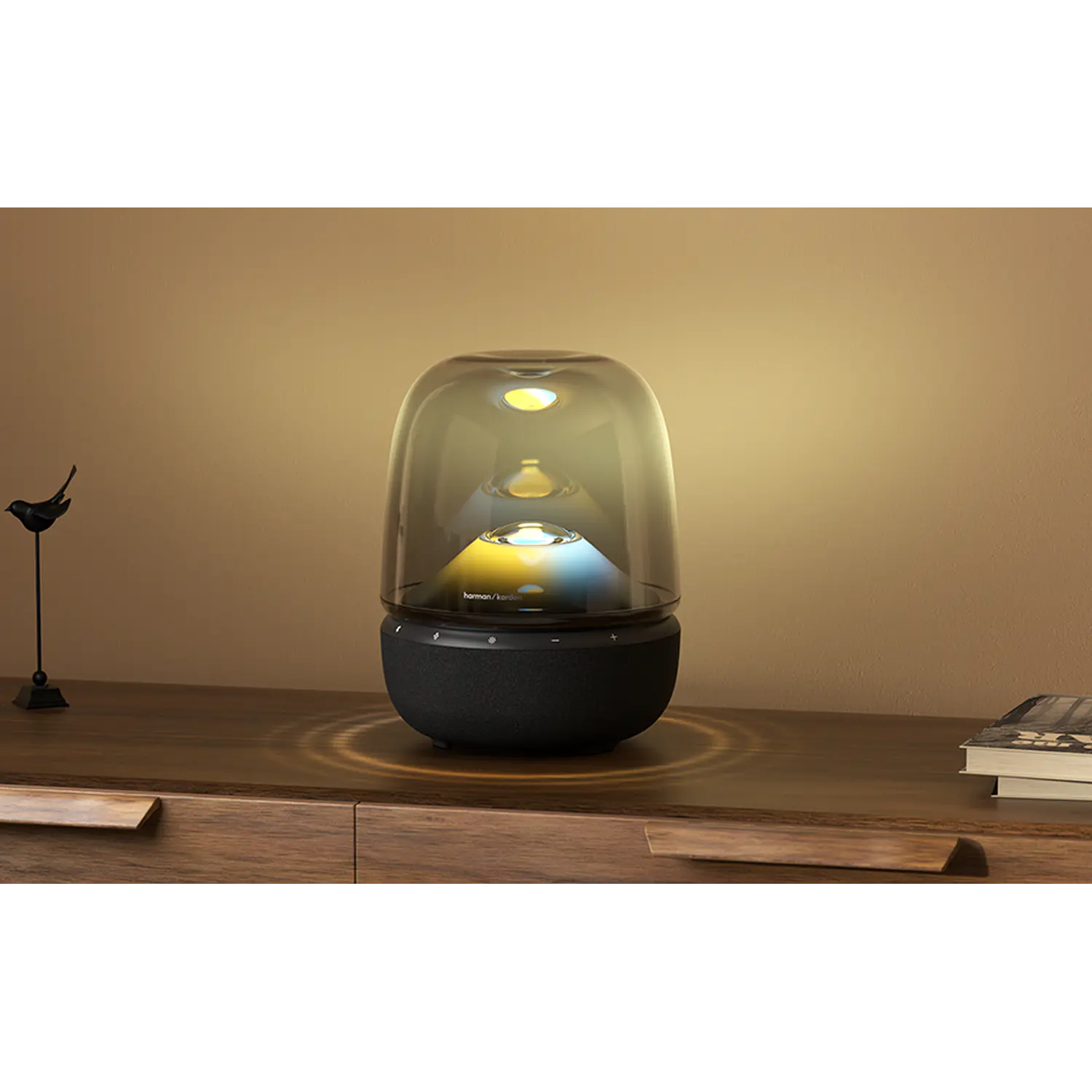 Harman Kardon Aura Studio 5, Parlante Bluetooth 5.4, 160W RMS, Luces 360, Negro 12