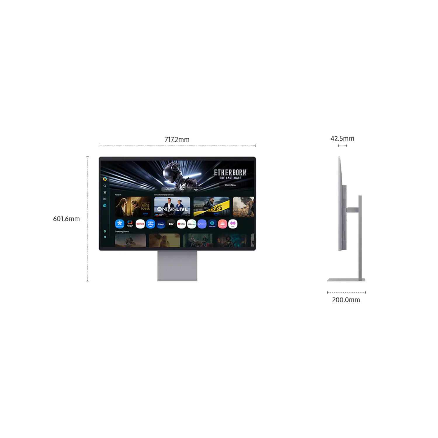 Samsung Smart Monitor M9, OLED 4K, 32 Pulgadas, 165Hz, 0.03ms, USB-C 90W, HDMI 2.1, DP 1.4 20