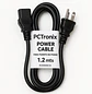 PCTronix, Cable de Poder para Fuente de Poder, 1.2m, Negro - Miniatura 2
