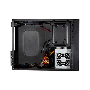 PCTronix Clio S609, Gabinete Slim Micro ATX, Fuente 500W, USB-C 3.1, 2 USB 3.0, Negro