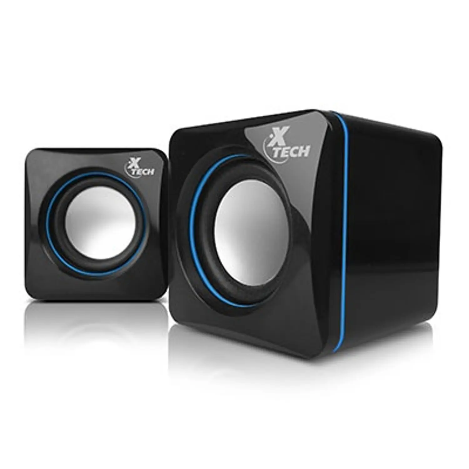 Xtech XTS-110, Parlantes Estéreo 2.0 para PC, 5W RMS, USB, 3.5mm, Negro 1