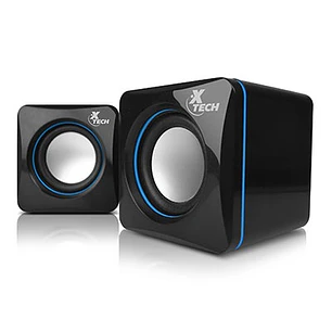Xtech XTS-110, Parlantes Estéreo 2.0 para PC, 5W RMS, USB, 3.5mm, Negro