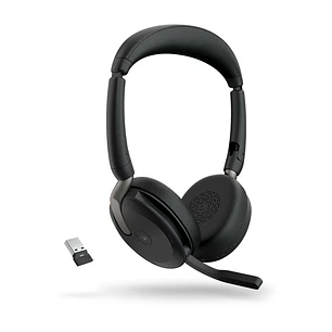 Jabra Evolve2 65 Flex MS Stereo, ANC Híbrida, Bluetooth, USB-A, Link 380a, Negro
