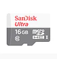 SanDisk Ultra SDSQUNS-016G-GN3MA, microSDHC 16GB, UHS-I, Clase 10, 80MBs, Adaptador SD - Miniatura 1