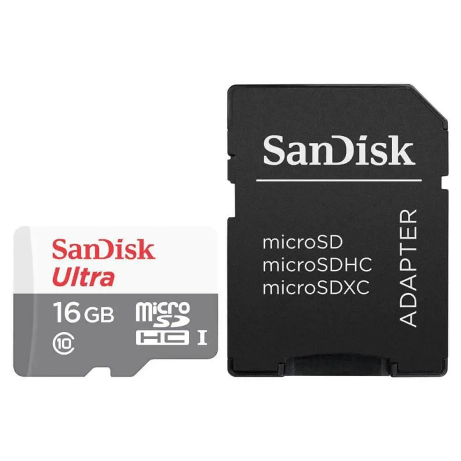 SanDisk Ultra SDSQUNS-016G-GN3MA, microSDHC 16GB, UHS-I, Clase 10, 80MBs, Adaptador SD 3