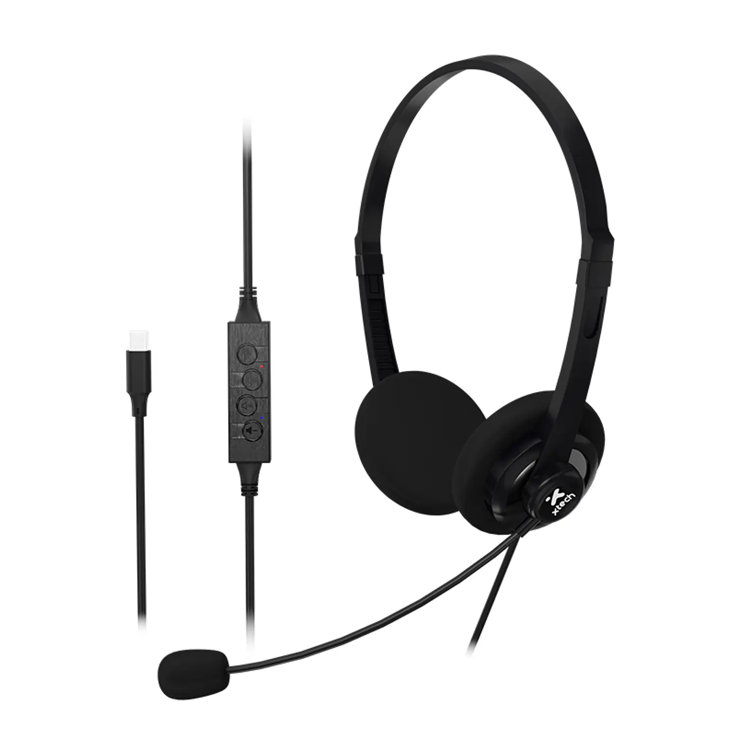 Xtech XTH-241 Audífonos USB para Conferencias, Micrófono, Control en Línea, Negro 1