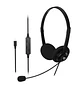 Xtech XTH-241 Audífonos USB para Conferencias, Micrófono, Control en Línea, Negro - Miniatura 1