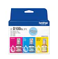 Brother BTD100CL3PK Pack 3 Botellas de Tinta Cian, Magenta y Amarillo, Hasta 5.000 Páginas - Miniatura 1