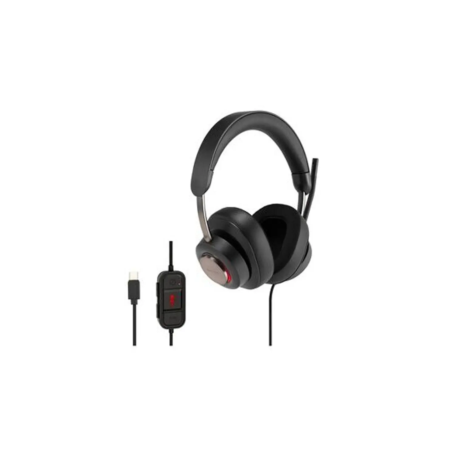 Kensington H2000 K83451WW Audífonos Over-Ear USB-C, Micrófono con Cancelación de Ruido y Adaptador USB-A 1