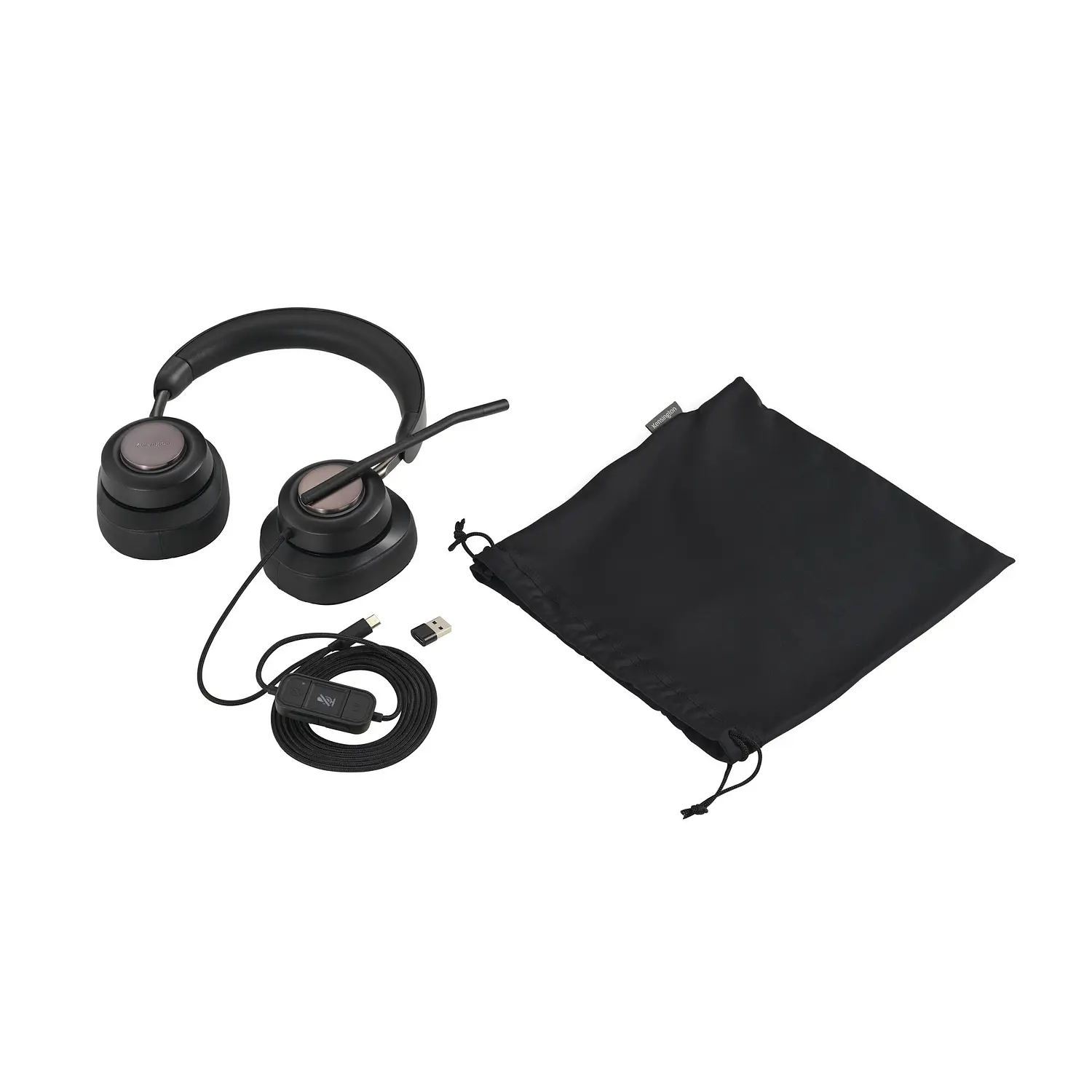 Kensington H2000 K83451WW Audífonos Over-Ear USB-C, Micrófono con Cancelación de Ruido y Adaptador USB-A 10