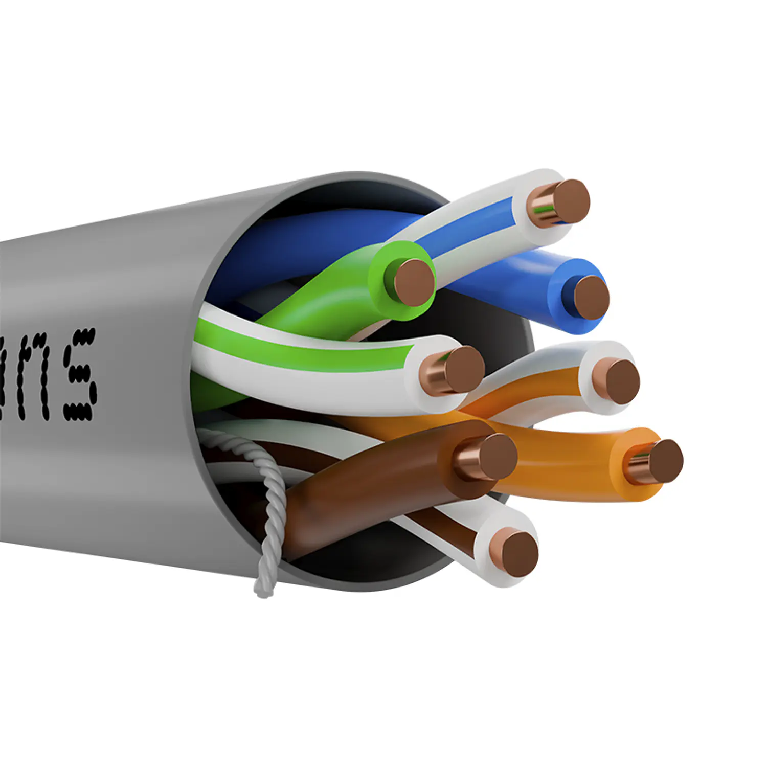 Nexxt Solutions AB356NXT41, Cable de Red Cat6 U/UTP, Bobina 102m, 24AWG, 4 Pares, 250MHz, CMX, Gris 2