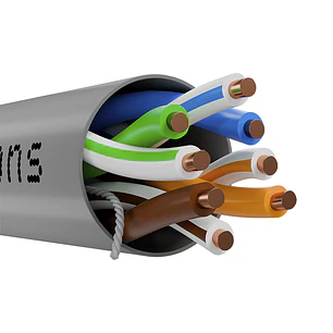 Nexxt Solutions AB356NXT41, Cable de Red Cat6 U/UTP, Bobina 102m, 24AWG, 4 Pares, 250MHz, CMX, Gris