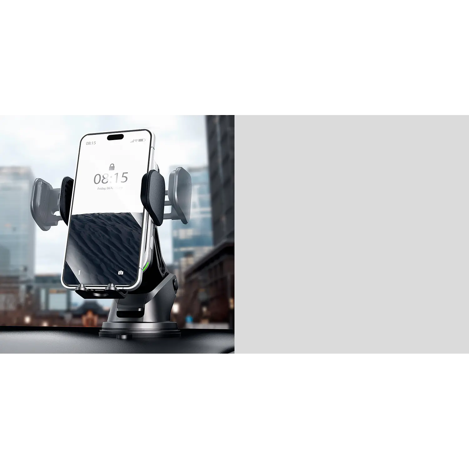 Klip Xtreme PowerCar Tech KCW-515, Cargador Inalámbrico para Auto Qi 15W, con Sensor Automático 12