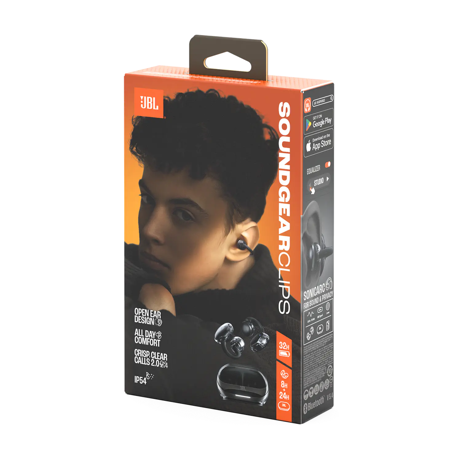 JBL Soundgear Clips, Audífonos Open-Ear TWS, Bluetooth 5.4, IP54 y 32 Horas, Negro 5