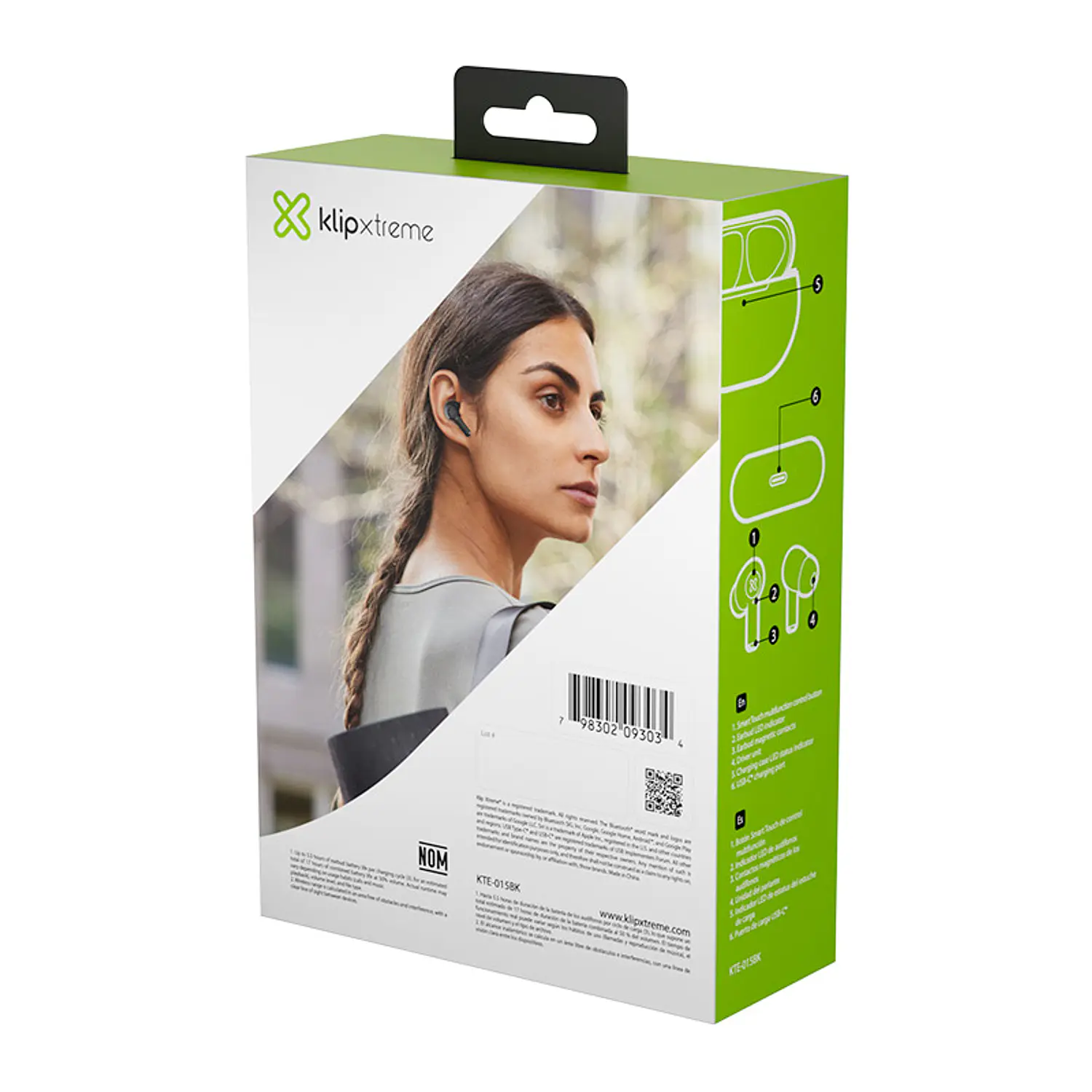 Klip Xtreme Buds-Fi KTE-015GR, Audífonos TWS Bluetooth 5.4, ENC, 17 h, Gris 7