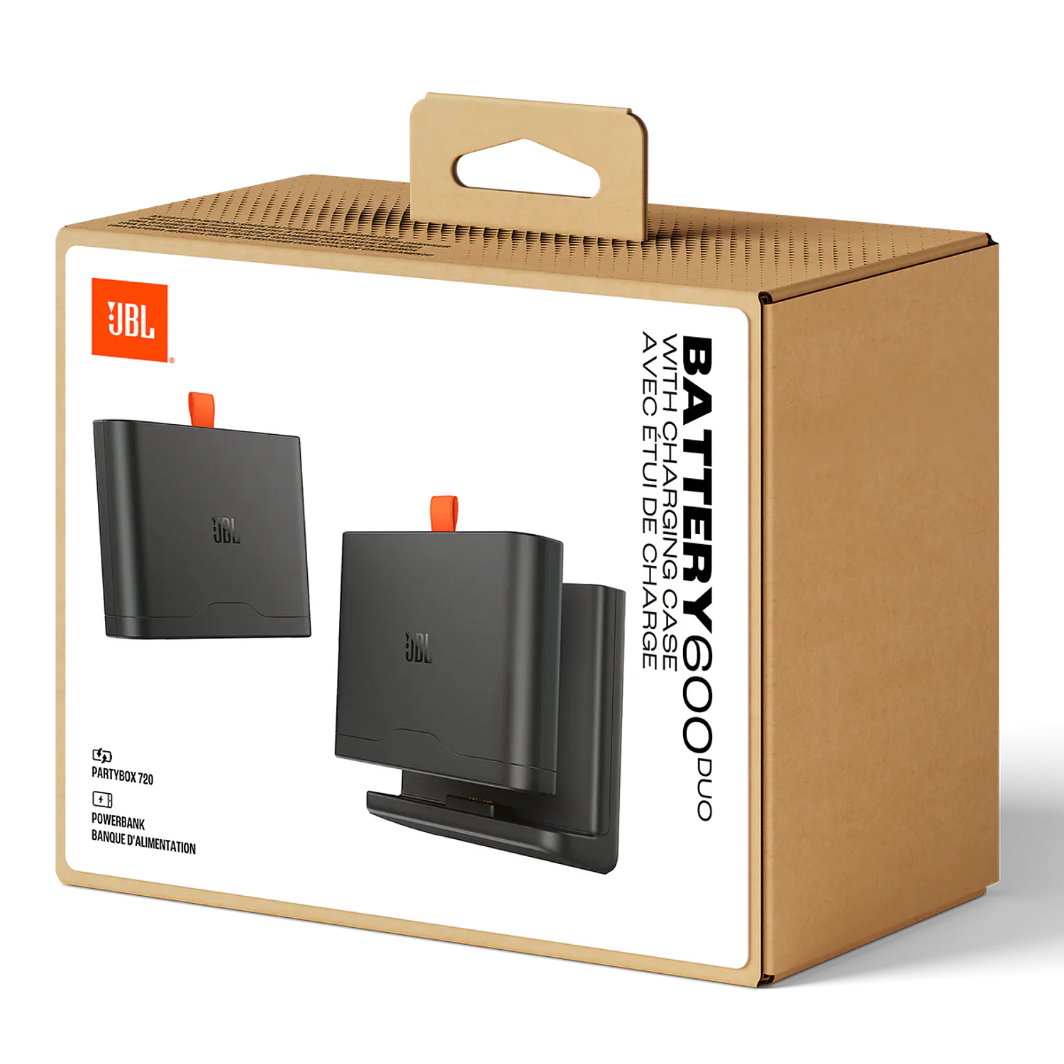 JBL Battery 600 Duo, 2 Baterías con Estuche de Carga para PartyBox 720 y Powerbank USB-C 7