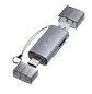 Xtech XTC-581, Lector de Tarjetas SD y microSD, USB-C/USB-A 3.0, 5Gbps, OTG - Miniatura 1