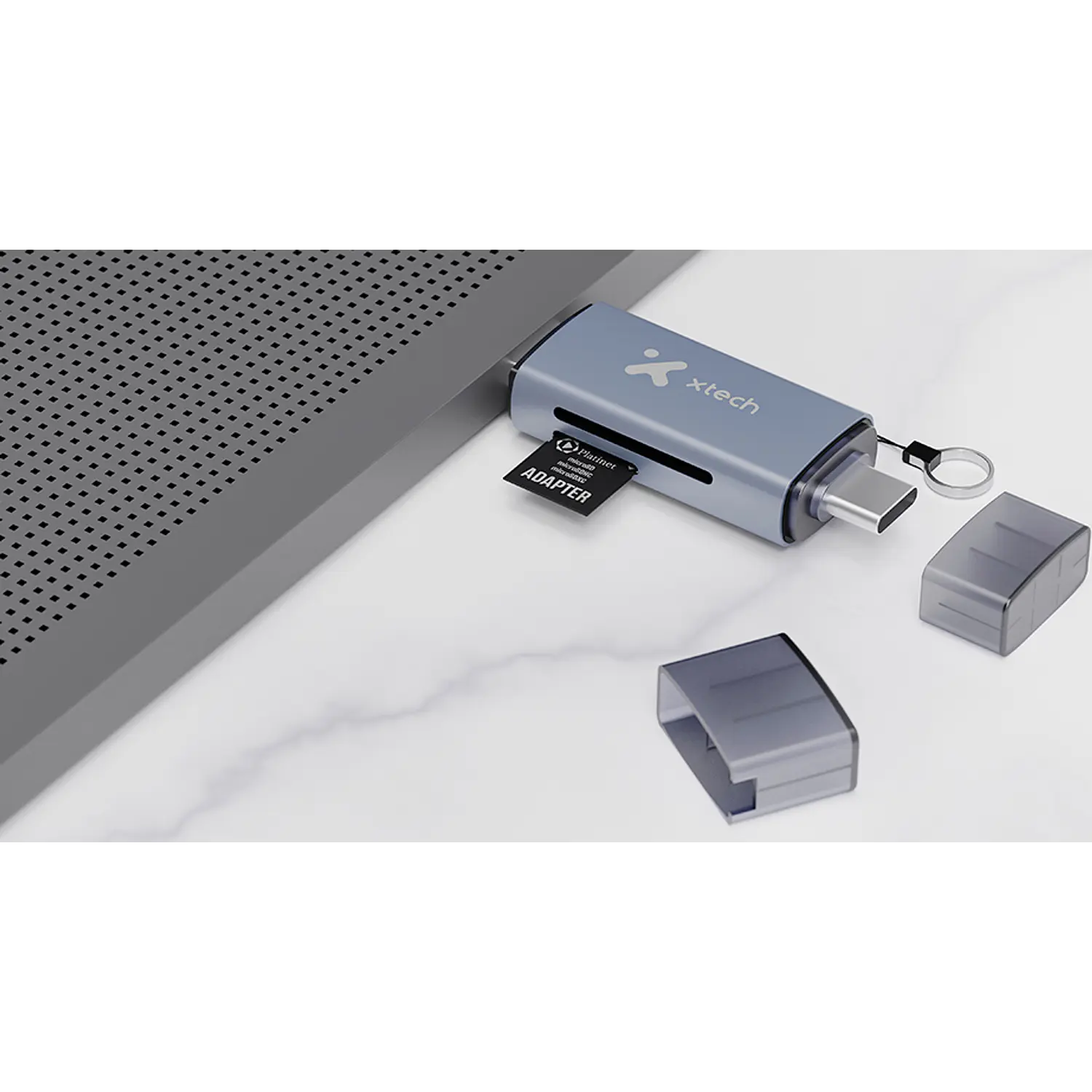 Xtech XTC-581, Lector de Tarjetas SD y microSD, USB-C/USB-A 3.0, 5Gbps, OTG 4