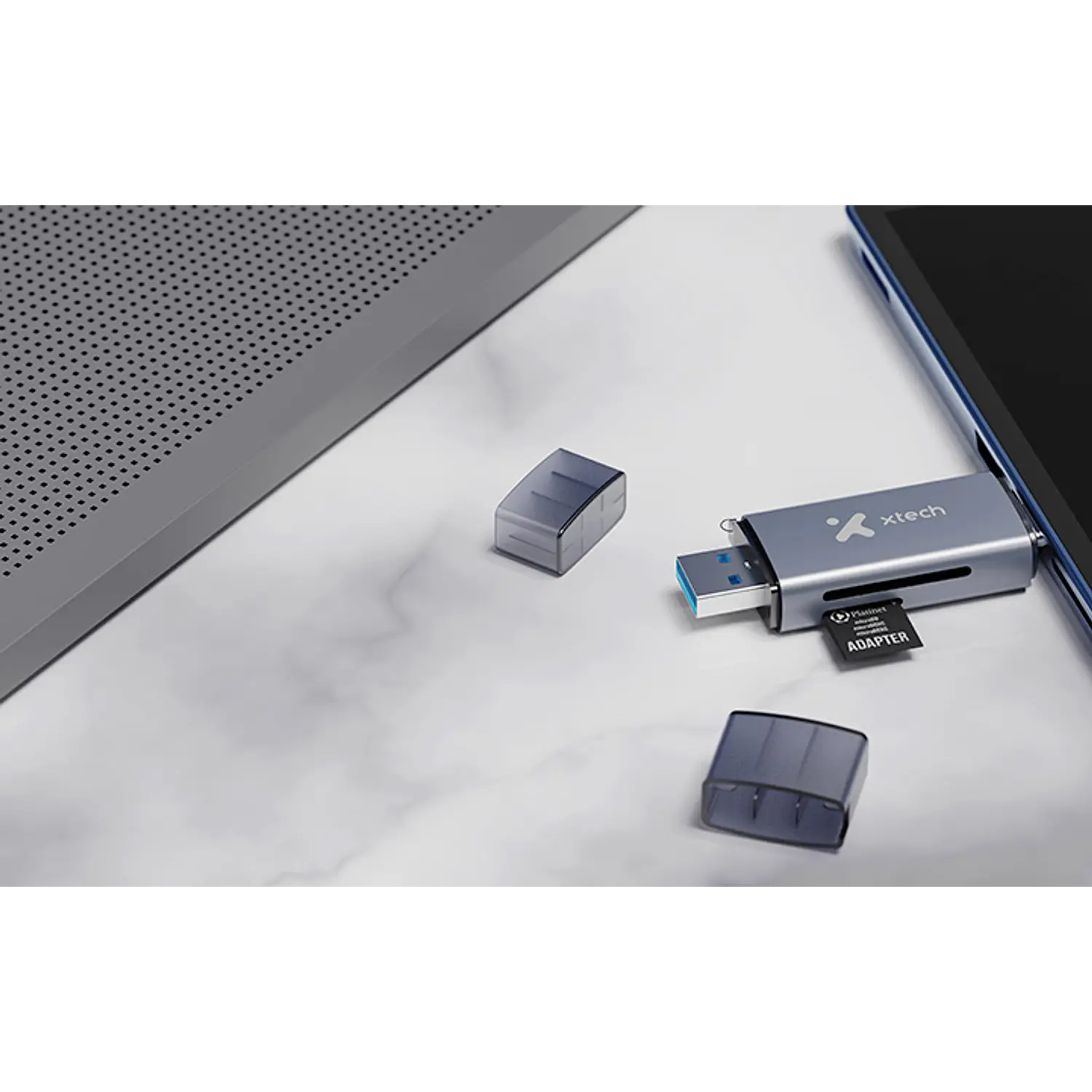 Xtech XTC-581, Lector de Tarjetas SD y microSD, USB-C/USB-A 3.0, 5Gbps, OTG 6