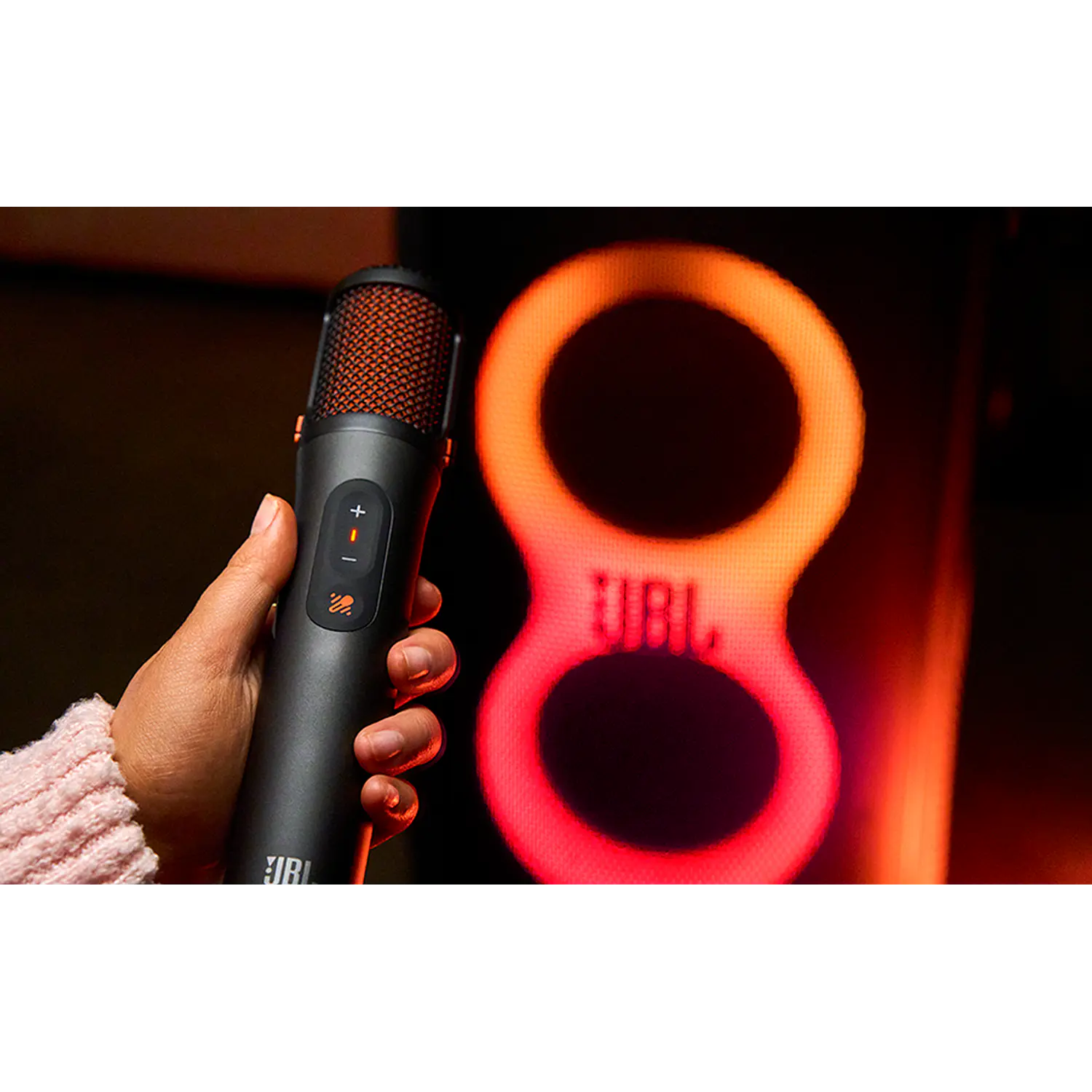 JBL EasySing Mics, 2 Micrófonos Inalámbricos con IA y Dongle USB-C para PartyBox, Negro 7