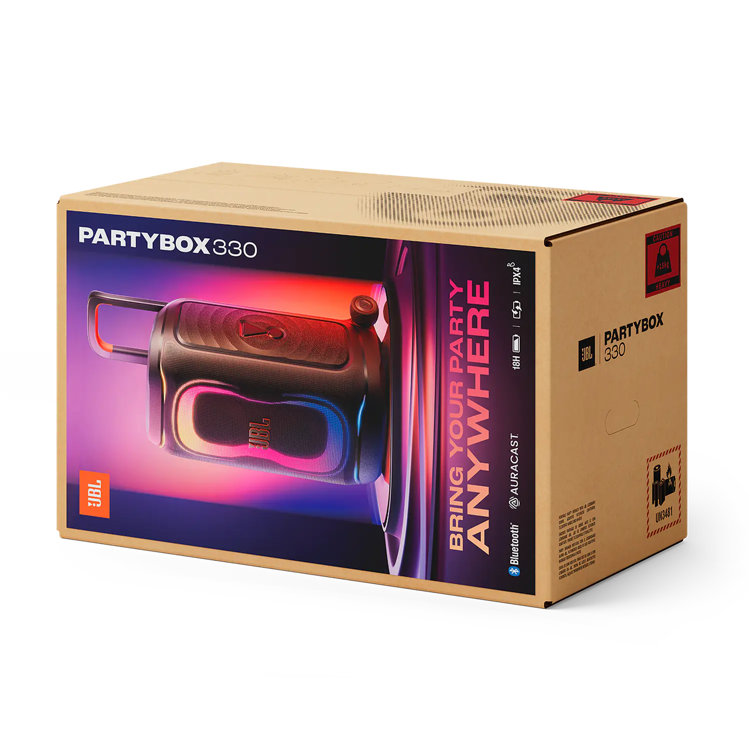 JBL PartyBox 330, Parlante Portátil 280W, Bluetooth 6.0, Karaoke, IPX4, 18h, Negro 11