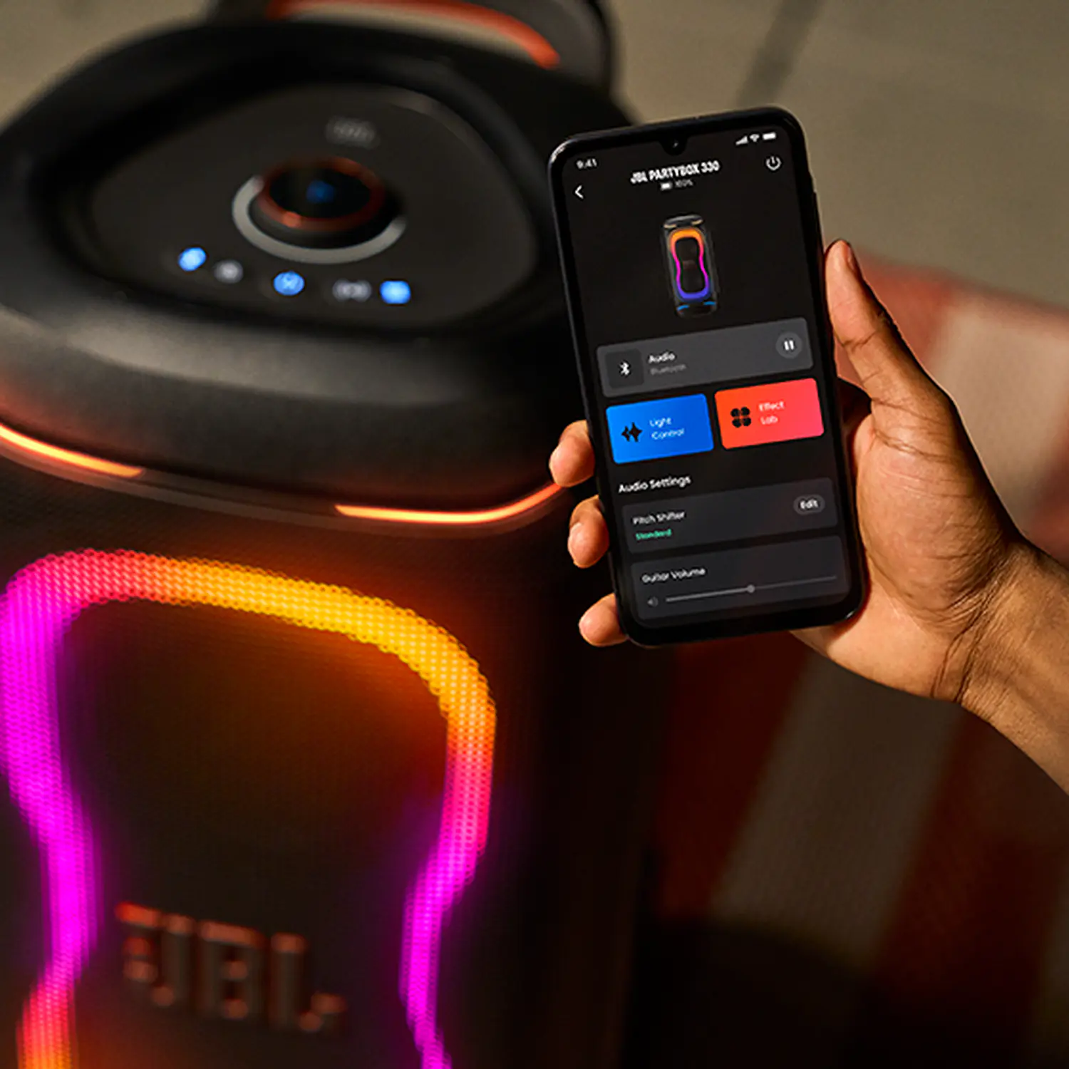 JBL PartyBox 330, Parlante Portátil 280W, Bluetooth 6.0, Karaoke, IPX4, 18h, Negro 14