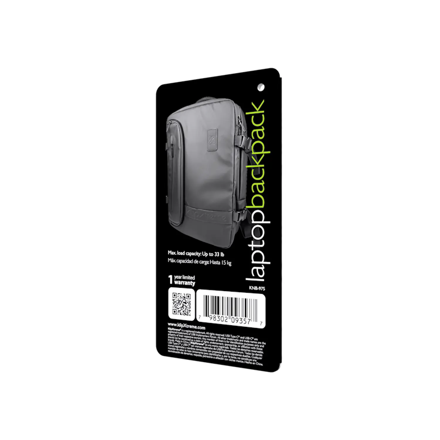 Klip Xtreme Airlift KNB-975, Mochila de Viaje 2 en 1, Notebook 15.6, Bomba de Vacío, TSA 8