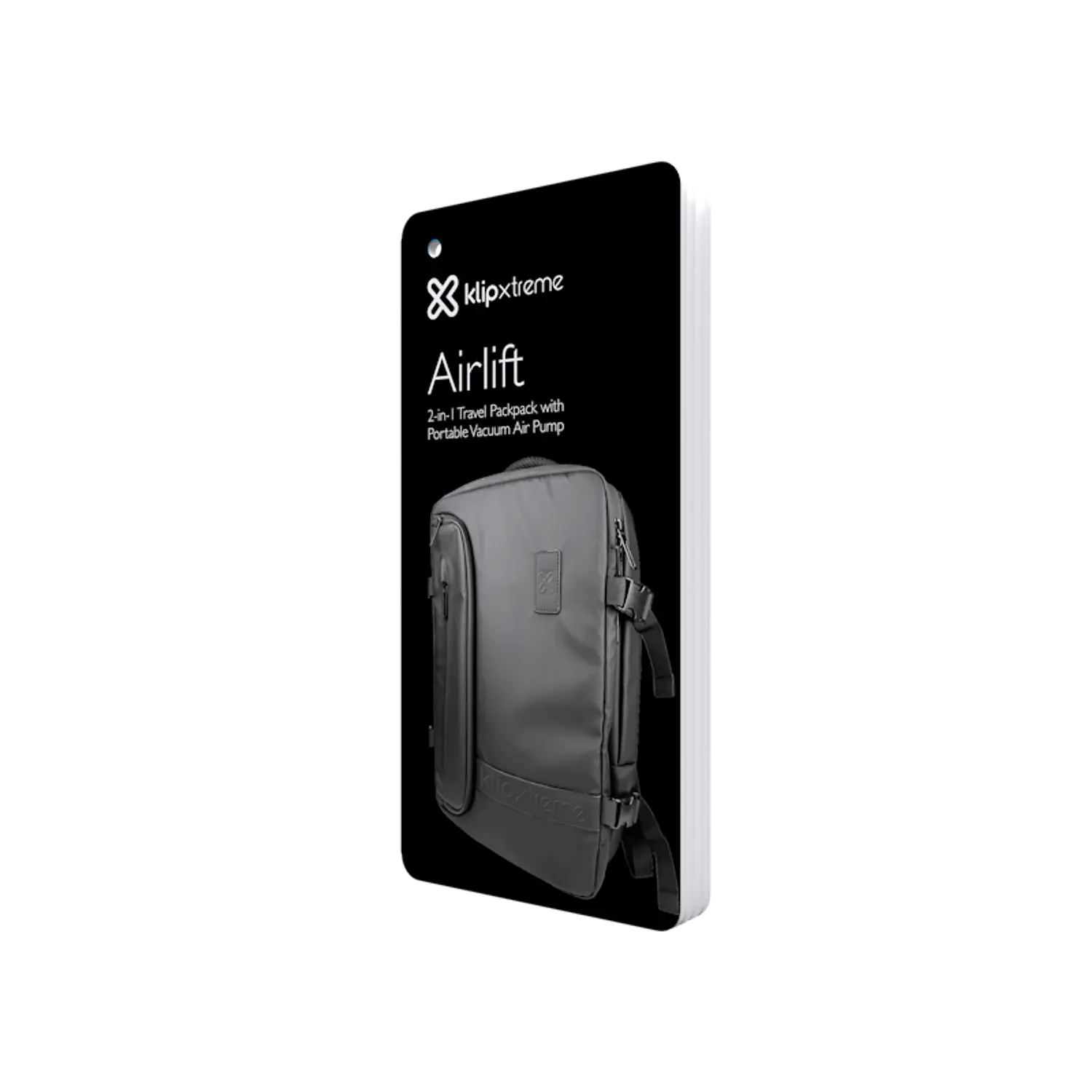 Klip Xtreme Airlift KNB-975, Mochila de Viaje 2 en 1, Notebook 15.6, Bomba de Vacío, TSA 9