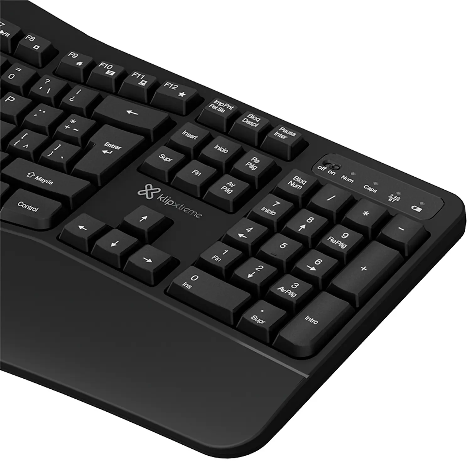 Klip Xtreme ErgoLink Duo KBK-760, Teclado y Mouse Ergonómicos, Bluetooth y 2.4GHz 4
