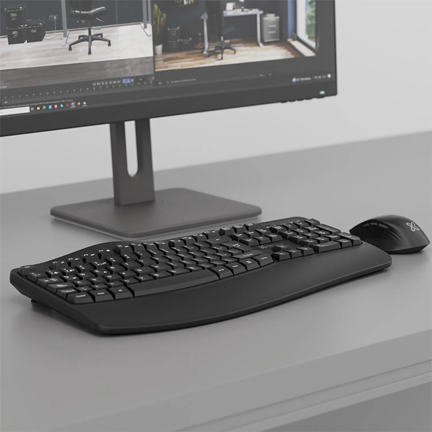 Klip Xtreme ErgoLink Duo KBK-760, Teclado y Mouse Ergonómicos, Bluetooth y 2.4GHz 7