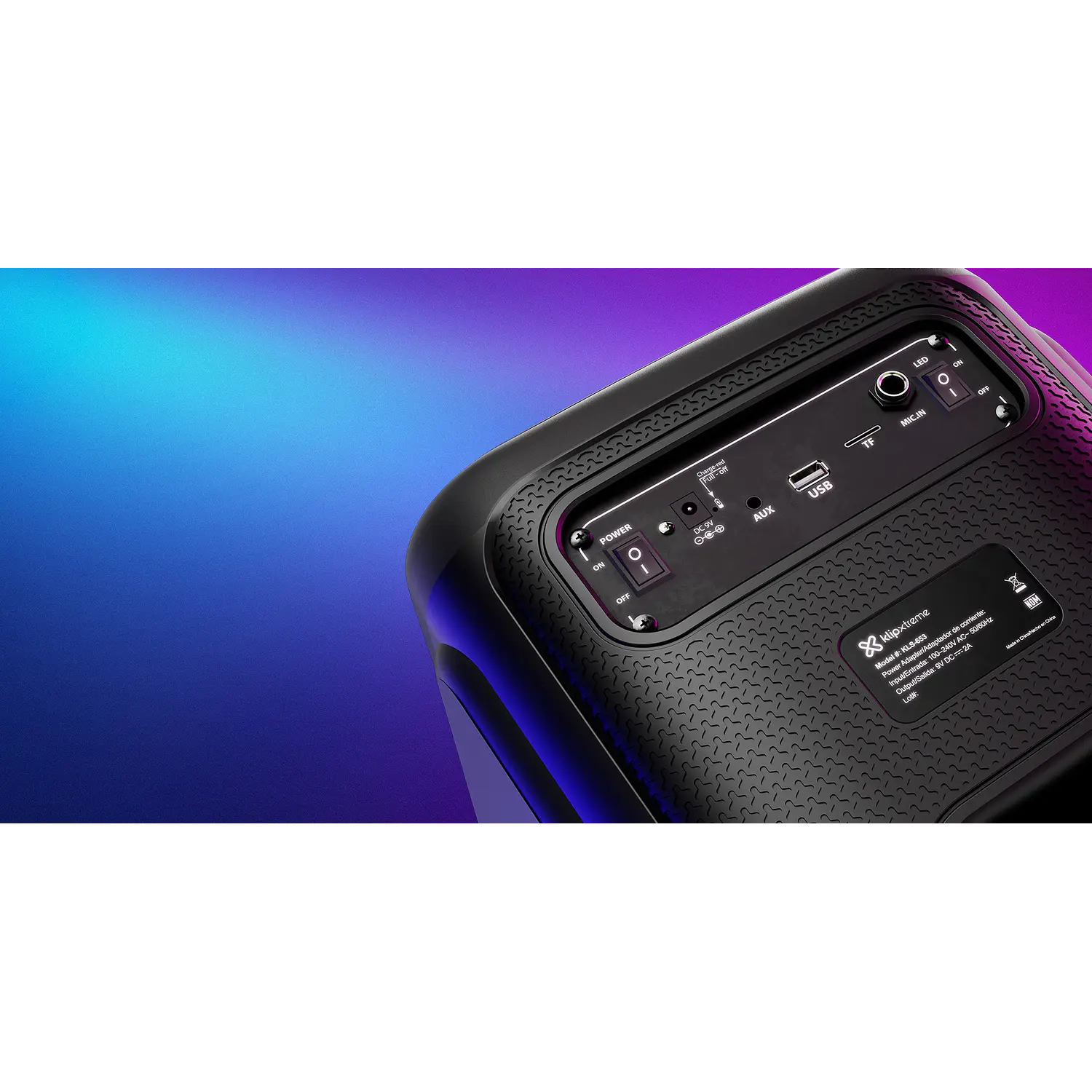 Klip Xtreme UltraBlaster KLS-653, Parlante 1500W, 2 Micrófonos, Trípode, Bluetooth 5.3 8