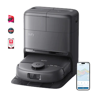 Eufy Omni C28 T211A310, Robot Aspirador y Mopa 15.000 Pa, Estación 5 en 1, Negro