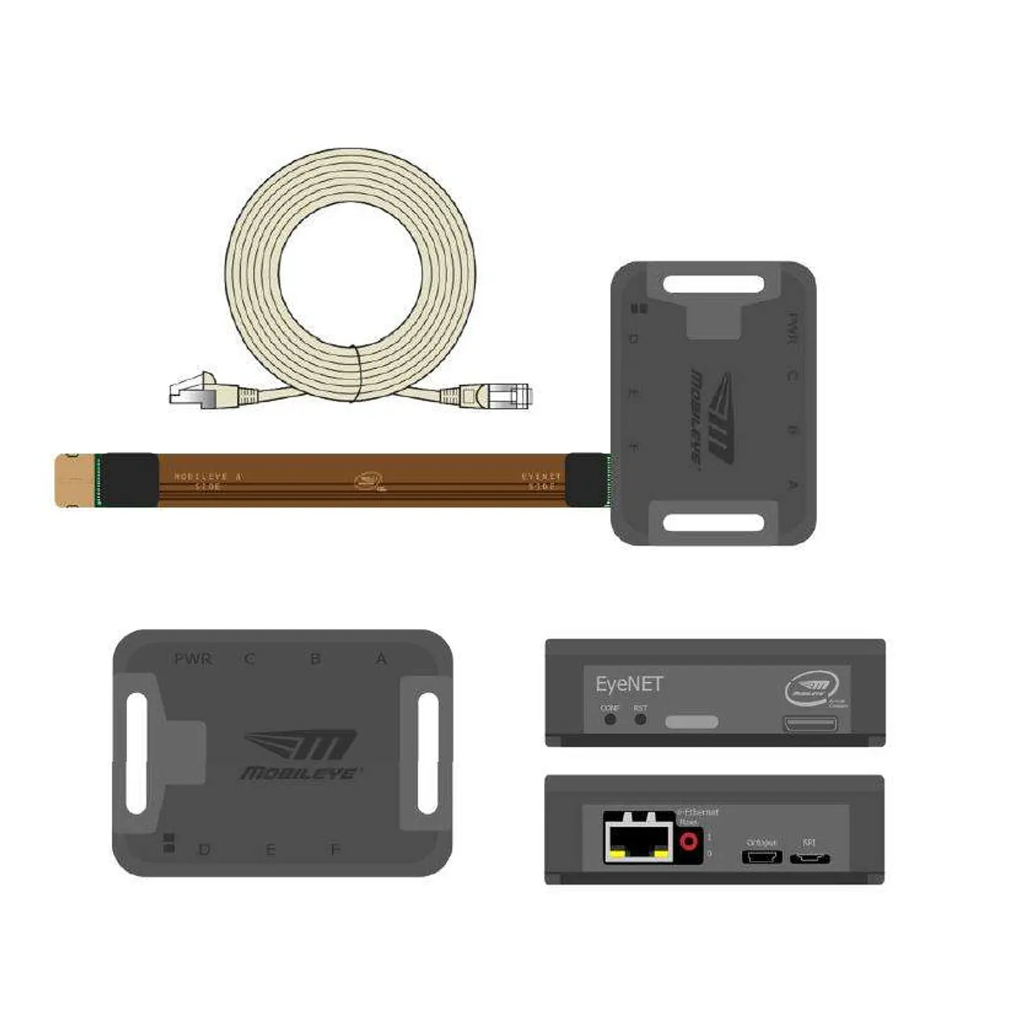 Mobileye EYENET0001, Kit Adaptador EyeNET para Mobileye 8 Connect, Ethernet Gigabit, RJ45 1