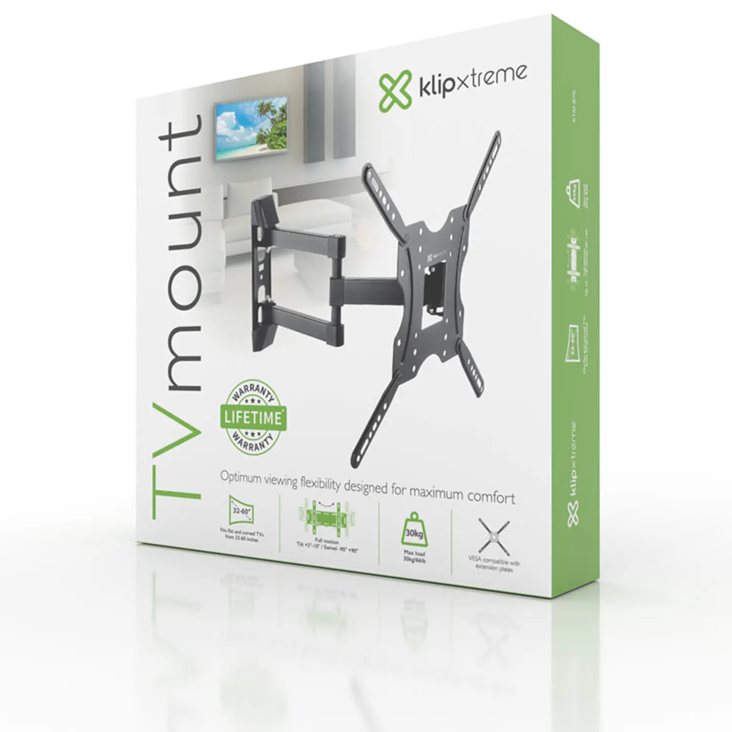 Klip Xtreme KTM-876, Soporte Articulado para TV 32-60