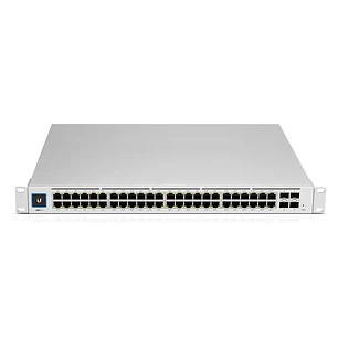 Ubiquiti UniFi USW-Pro-48, Switch L3 48 Puertos Gigabit, 4 SFP+ 10G, 176Gbps, Rack 1U