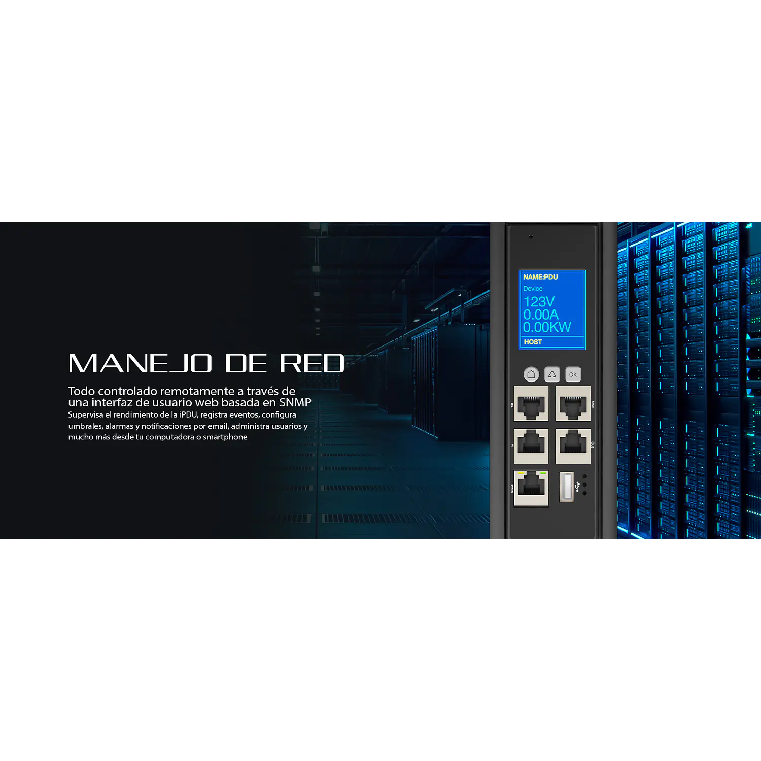 Forza FPD-3012M0US, PDU Inteligente 7200W, 30 Tomas, SNMP, LCD, Rack 0U, 220V 13