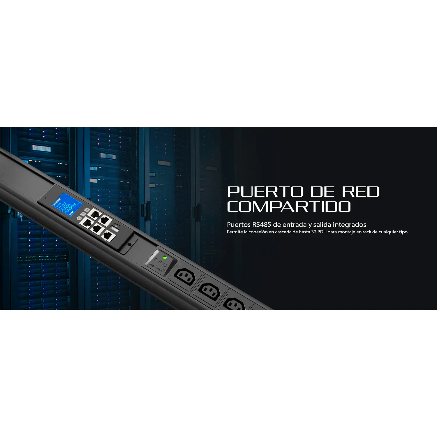 Forza FPD-3012M0US, PDU Inteligente 7200W, 30 Tomas, SNMP, LCD, Rack 0U, 220V 14
