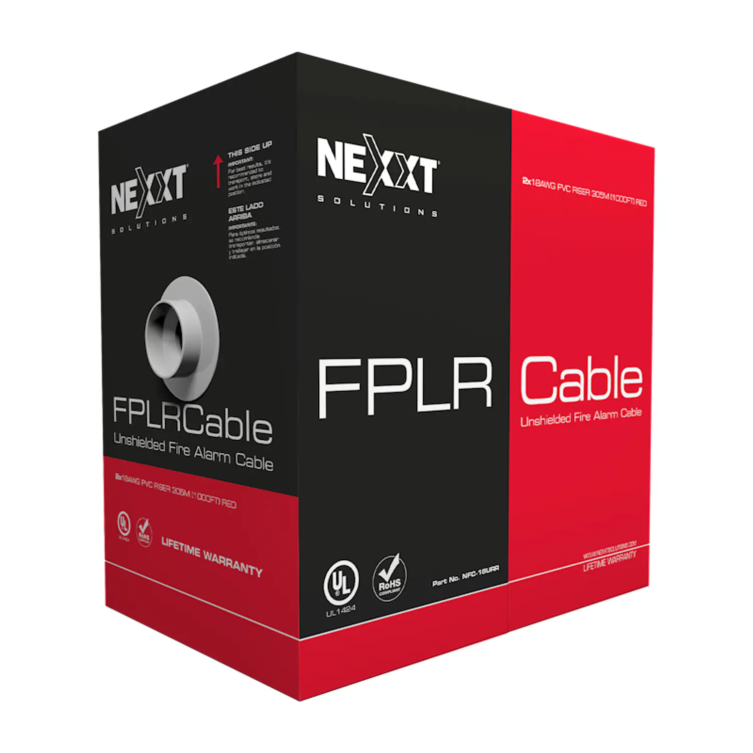 Nexxt Solutions NFC-18URR, Cable para Alarma de Incendio FPLR 18AWG, 305m, Rojo 1