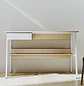 Xtech XTF-CD207, Escritorio 120x60x76 cm, Gaveta, Estante, Marco de Acero, 40 kg, Roble/Blanco - Miniatura 5