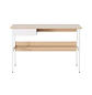 Xtech XTF-CD207, Escritorio 120x60x76 cm, Gaveta, Estante, Marco de Acero, 40 kg, Roble/Blanco - Miniatura 1