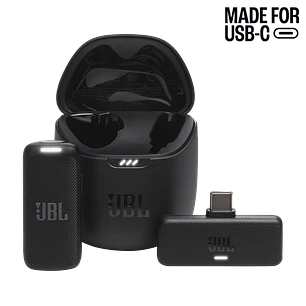 JBL Quantum Stream Wireless USB-C, Micrófono Gamer Inalámbrico de Solapa, 2.4 GHz, Negro