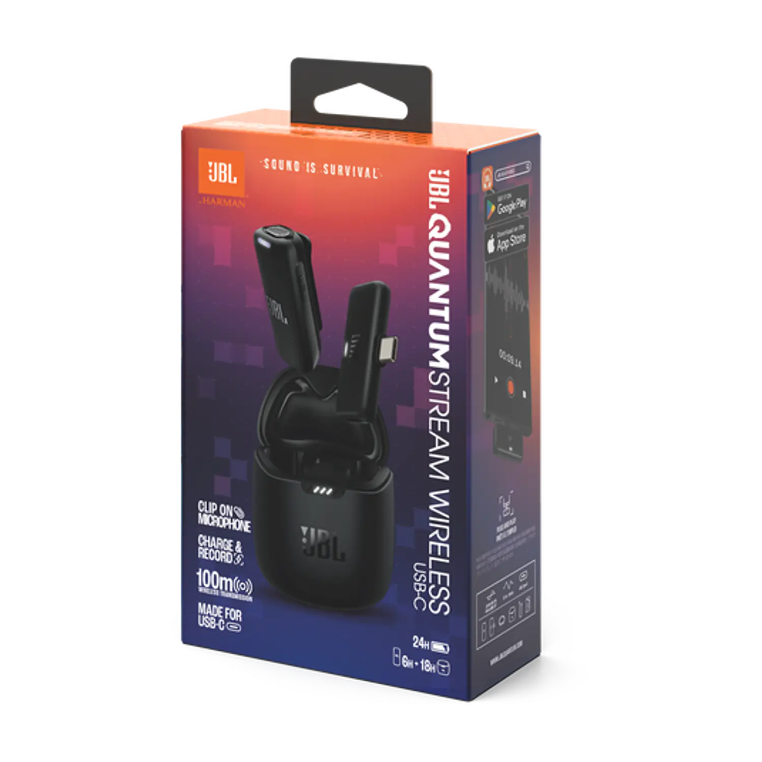 JBL Quantum Stream Wireless USB-C, Micrófono Gamer Inalámbrico de Solapa, 2.4 GHz, Negro 17