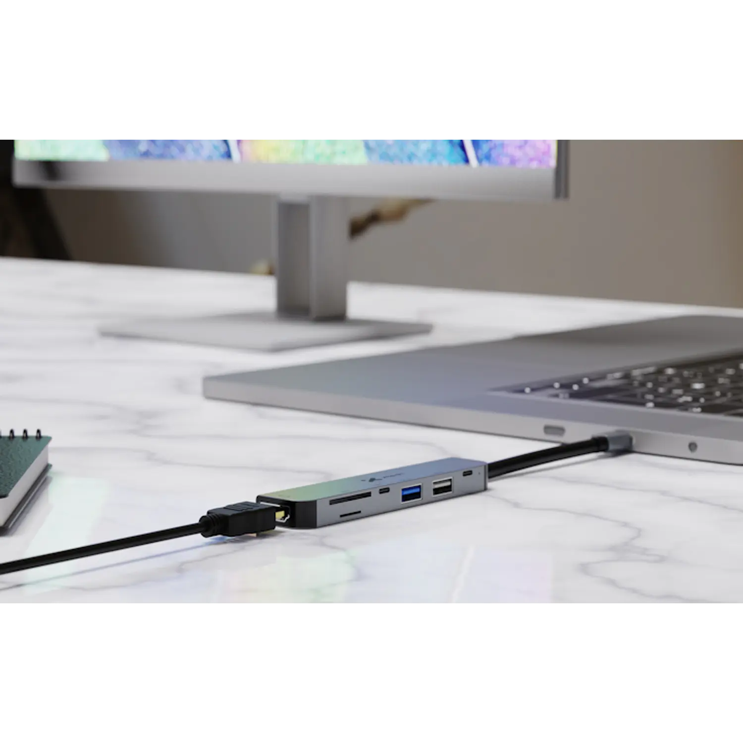 Xtech XTC-571 Hub USB-C 7 en 1, HDMI 4K, USB 3.0, SD/microSD, PD 60W, Gris 4