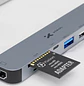 Xtech XTC-571 Hub USB-C 7 en 1, HDMI 4K, USB 3.0, SD/microSD, PD 60W, Gris - Miniatura 6