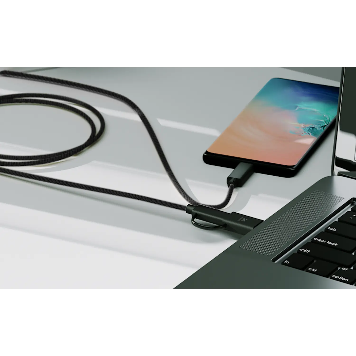 Xtech XTC-532, Cable USB-C 2 en 1 con Adaptador USB-A, 1,82 m, 60W, 480 Mbps 6