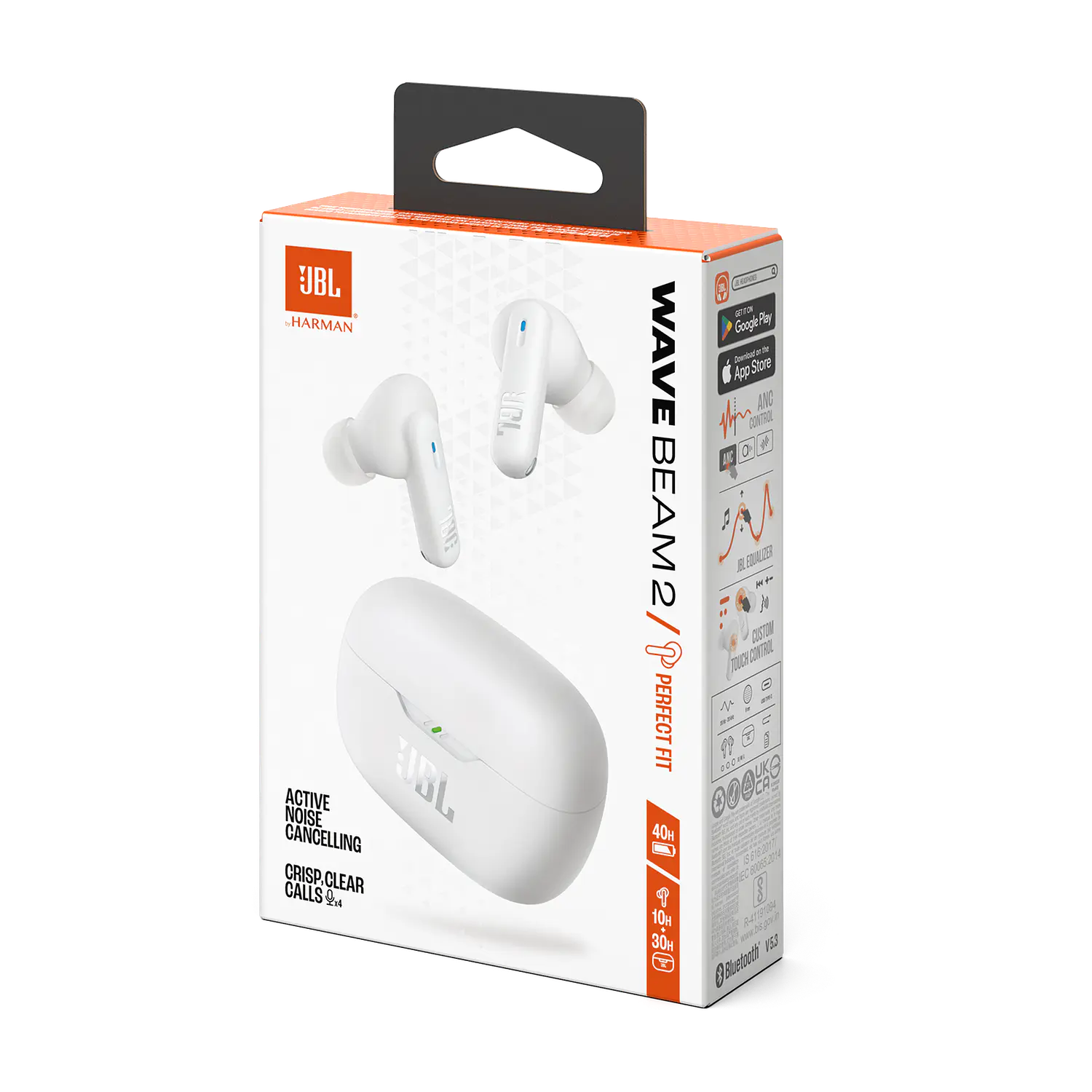 JBL Wave Beam 2, Audífonos Inalámbricos ANC, 4 Micrófonos, Bluetooth 5.3, 40h, IP54, Blanco 12